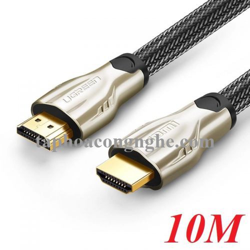 Ugreen 11195 10M màu Đen Cáp tín hiệu HDMI vỏ bọc lưới cao cấp HD102 30011195